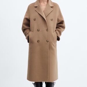 New Mango wool blend coat size M